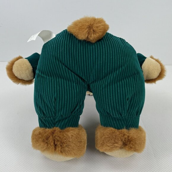 Vintage 1994 Kmart Teddy Bear Lane Christmas Bear Holiday Overalls Hat Bow 18" - Picture 7 of 13